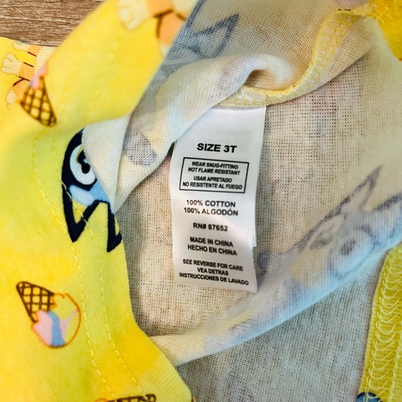NWT! Bluey 4 pc Happiest Day Ever/ice cream pajamas/pink-yellow-girl’s size 3T - Picture 5 of 7